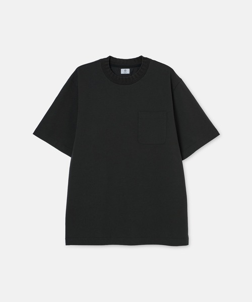 SEAGREEN（シーグリーン）の「SEAGREEN(シーグリーン) KNIT RIB T-SHIRT（Tシャツ/カットソー・メンズ・ネイビー/ホワイト/サックスブルー/ブラック・4/3/2）」の2枚目の写真