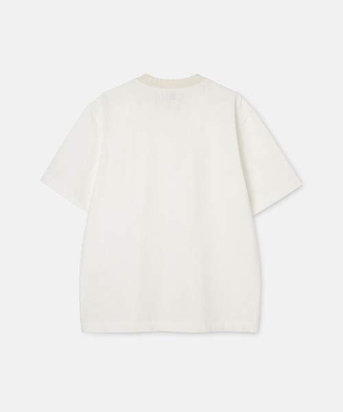 SEAGREEN（シーグリーン）の「SEAGREEN(シーグリーン) KNIT RIB T-SHIRT（Tシャツ/カットソー・メンズ・ネイビー/ホワイト/サックスブルー/ブラック・4/3/2）」の6枚目の写真