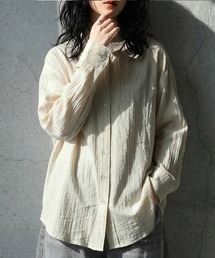 SO RA NO。 アンティカ 麻混ワイドシャツ antiqua｜アンティカのシャツ/ブラウス（リネン・麻）通販 - ZOZOTOWN