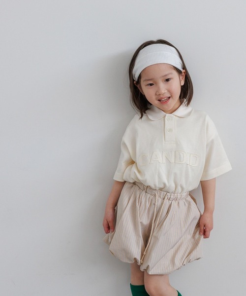 LOWRYS FARM（ローリーズファーム）の「ロゴプリントポロＳＳ　664977（ポロシャツ・キッズ・グリーン/アイボリー・150cm/140cm/130cm/120cm/110cm）」の6枚目の写真