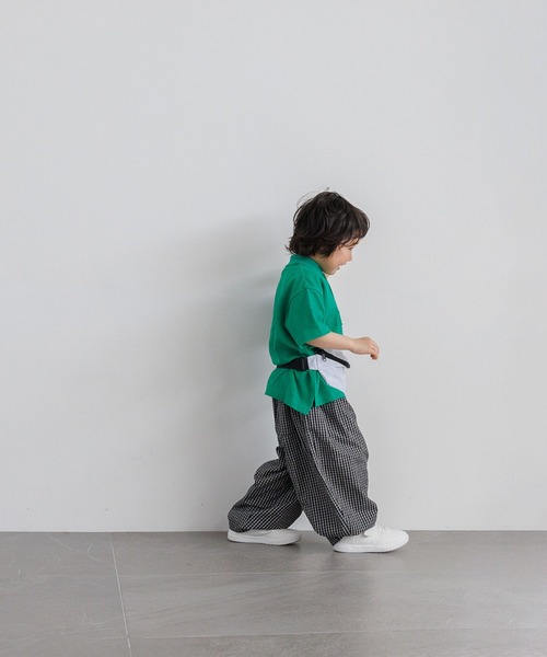 LOWRYS FARM（ローリーズファーム）の「ロゴプリントポロＳＳ　664977（ポロシャツ・キッズ・グリーン/アイボリー・150cm/140cm/130cm/120cm/110cm）」の8枚目の写真