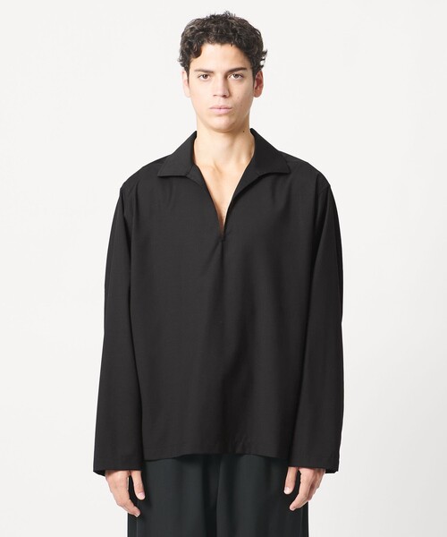 LOEFF（ロエフ）の「＜LOEFF＞トロピカルウール スキッパー シャツ UNISEX（シャツ/ブラウス・レディース・オリーブ/ブラック/コバルトブルー・0/2/1）」の17枚目の写真