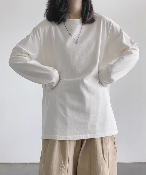 Flugge（フラッジー）の「ベーシックロングスリーブT（Tシャツ/カットソー・レディース・ホワイト/ブラック・MEDIUM/LARGE）」の4枚目の写真