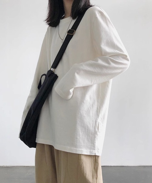 Flugge（フラッジー）の「ベーシックロングスリーブT（Tシャツ/カットソー・レディース・ホワイト/ブラック・MEDIUM/LARGE）」の5枚目の写真