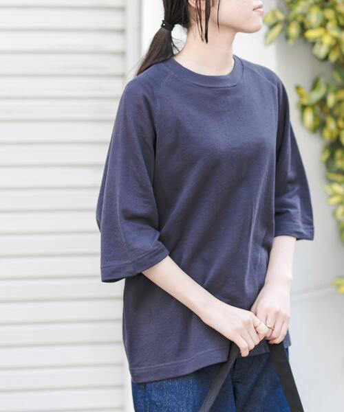 FORK&SPOON（フォークアンドスプーン）の「FORK&SPOON　シアー裏毛プルオーバー（Tシャツ/カットソー・レディース・ライトブルー/チャコールグレー・1）」の12枚目の写真