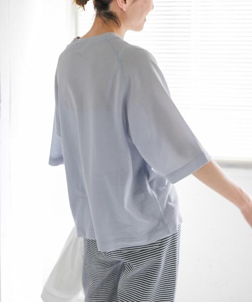 FORK&SPOON（フォークアンドスプーン）の「FORK&SPOON　シアー裏毛プルオーバー（Tシャツ/カットソー・レディース・ライトブルー/チャコールグレー・1）」の22枚目の写真