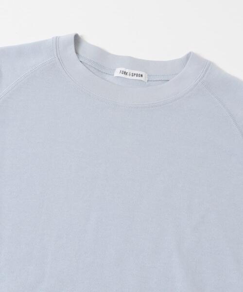 FORK&SPOON（フォークアンドスプーン）の「FORK&SPOON　シアー裏毛プルオーバー（Tシャツ/カットソー・レディース・ライトブルー/チャコールグレー・1）」の10枚目の写真
