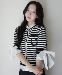 ♡eimy istoire♡ カーディガン EIMY ISTOIRE エイミーイストワール eimy istoire ES spring monogram