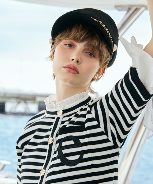 EIMY ISTOIRE（エイミーイストワール）の「アタッチドハーフスリーブカーディガン（カーディガン/ボレロ・レディース・その他35/ネイビー/オフホワイト/グレー/ライトピンク・F）」の11枚目の写真