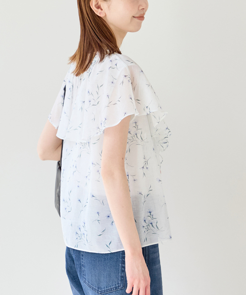 U by SPICK&SPAN（ユーバイスピックアンドスパン）の「フロントリボンラッフルブラウス（シャツ/ブラウス・レディース・ホワイト/ブラック・FREE）」の21枚目の写真