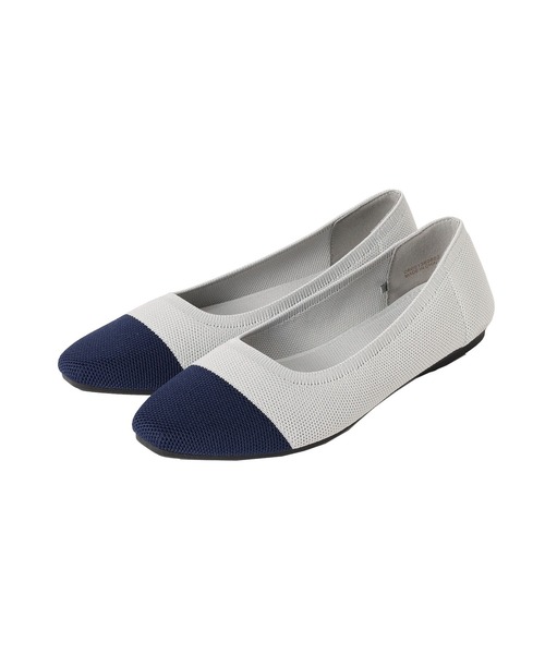 Green　Parks（グリーンパークス）の「洗えるニットパンプス（パンプス・レディース・アイボリー/グレー・L/S/M）」の2枚目の写真