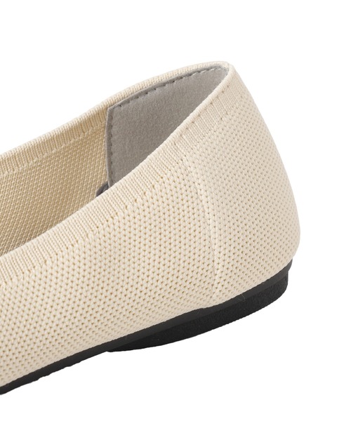 Green　Parks（グリーンパークス）の「洗えるニットパンプス（パンプス・レディース・アイボリー/グレー・L/S/M）」の8枚目の写真