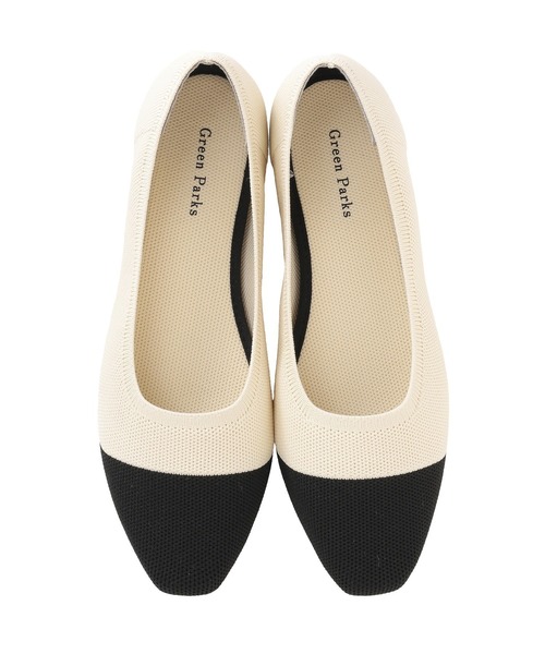 Green　Parks（グリーンパークス）の「洗えるニットパンプス（パンプス・レディース・アイボリー/グレー・L/S/M）」の4枚目の写真