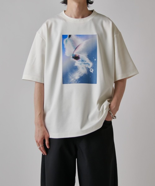 Lui's（ルイス）の「OUT OF FOCUS Tシャツ（Tシャツ/カットソー・メンズ・ブラック系その他/チャコールグレー/ブラック/ダークグレー/ホワイト/ホワイト系その他・S/M）」の2枚目の写真