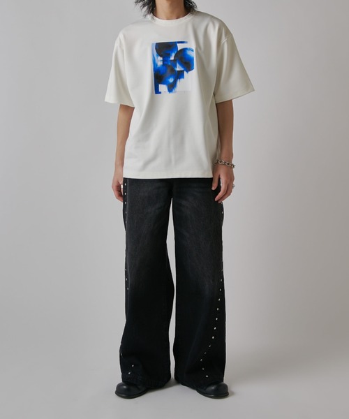Lui's（ルイス）の「OUT OF FOCUS Tシャツ（Tシャツ/カットソー・メンズ・ブラック系その他/チャコールグレー/ブラック/ダークグレー/ホワイト/ホワイト系その他・S/M）」の10枚目の写真