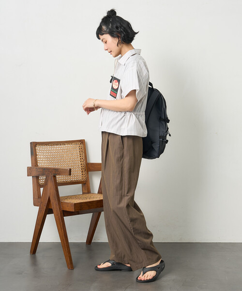 FREAK'S STORE（フリークスストア）の「<接触冷感> SUMMERCOOL タック カーブ イージーパンツ（スラックス・レディース・ブラウン/ブラック/ブルーグリーン・SMALL/MEDIUM）」の18枚目の写真