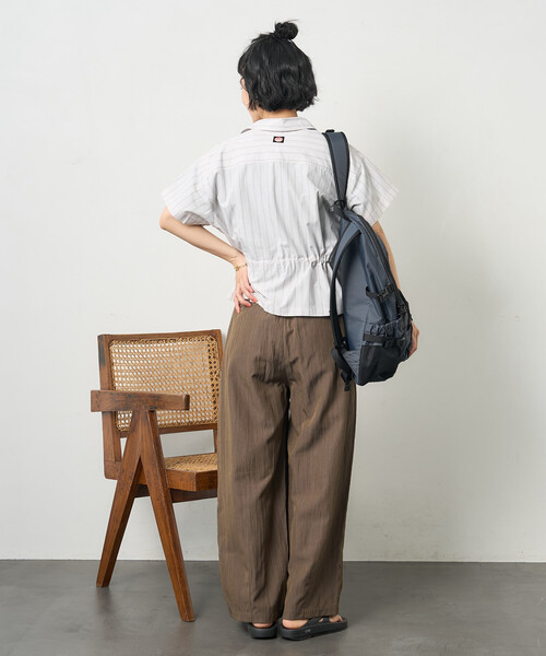 FREAK'S STORE（フリークスストア）の「<接触冷感> SUMMERCOOL タック カーブ イージーパンツ（スラックス・レディース・ブラウン/ブラック/ブルーグリーン・SMALL/MEDIUM）」の19枚目の写真