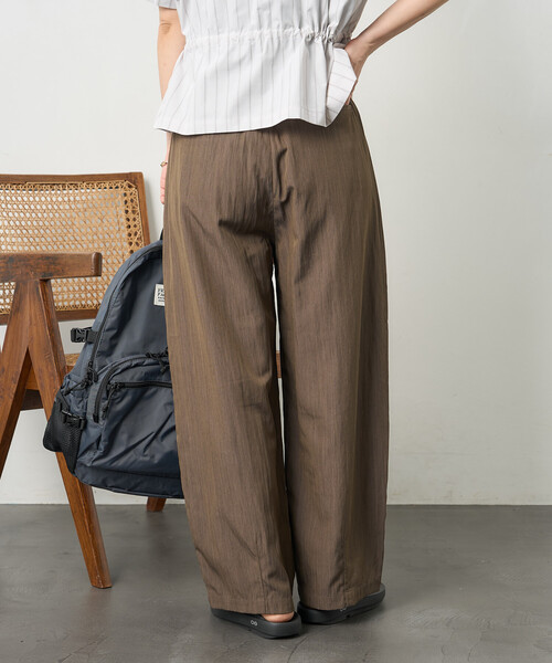 FREAK'S STORE（フリークスストア）の「<接触冷感> SUMMERCOOL タック カーブ イージーパンツ（スラックス・レディース・ブラウン/ブラック/ブルーグリーン・SMALL/MEDIUM）」の22枚目の写真