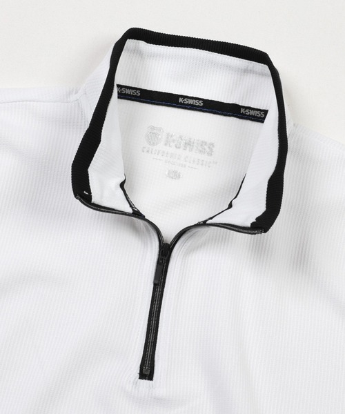 K-SWISS(ケースイス)の「【K-SWISS/ケースイス】ドライワッフルハーフZIPTシャツ(Tシャツ/カットソー・メンズ・ホワイト/ブラック/ネイビー・MEDIUM/LARGE/X-LARGE)」の5枚目の写真