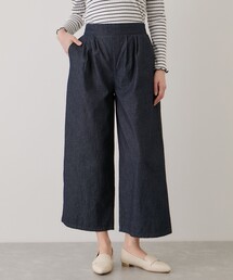 デニム2タックワイドパンツ
