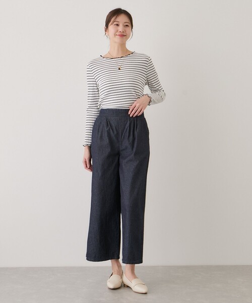 Jayro（ジャイロ）の「デニム2タックワイドパンツ（デニムパンツ・レディース・ブルー系その他4/ネイビー・M）」の6枚目の写真