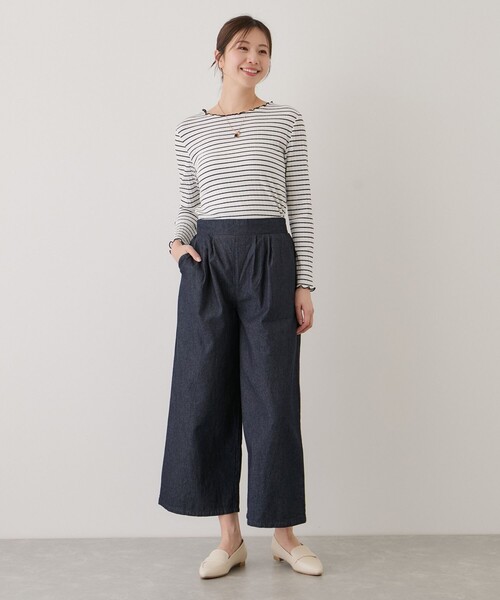 Jayro（ジャイロ）の「デニム2タックワイドパンツ（デニムパンツ・レディース・ブルー系その他4/ネイビー・M）」の7枚目の写真