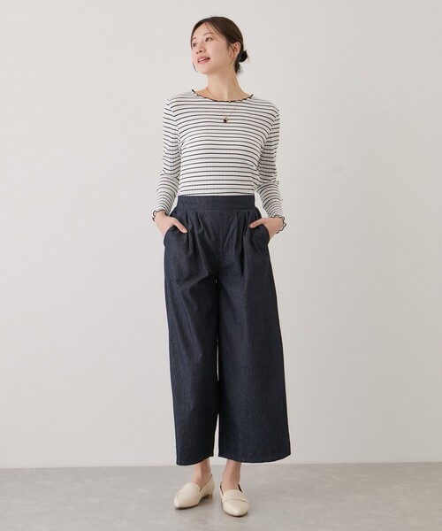 Jayro（ジャイロ）の「デニム2タックワイドパンツ（デニムパンツ・レディース・ブルー系その他4/ネイビー・M）」の8枚目の写真
