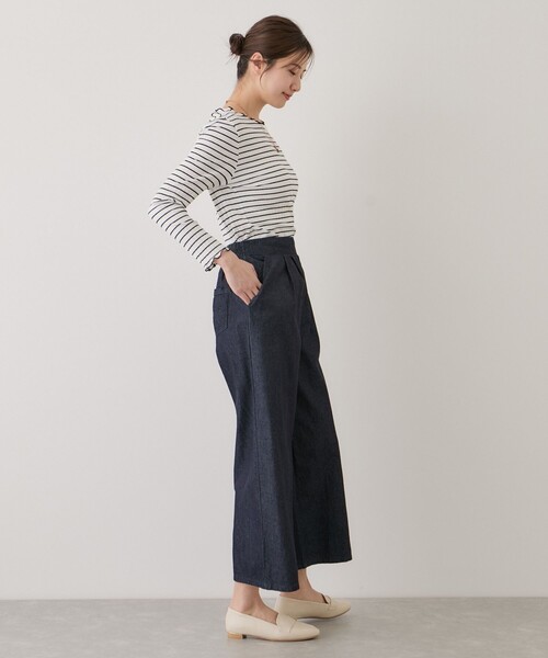 Jayro（ジャイロ）の「デニム2タックワイドパンツ（デニムパンツ・レディース・ブルー系その他4/ネイビー・M）」の9枚目の写真
