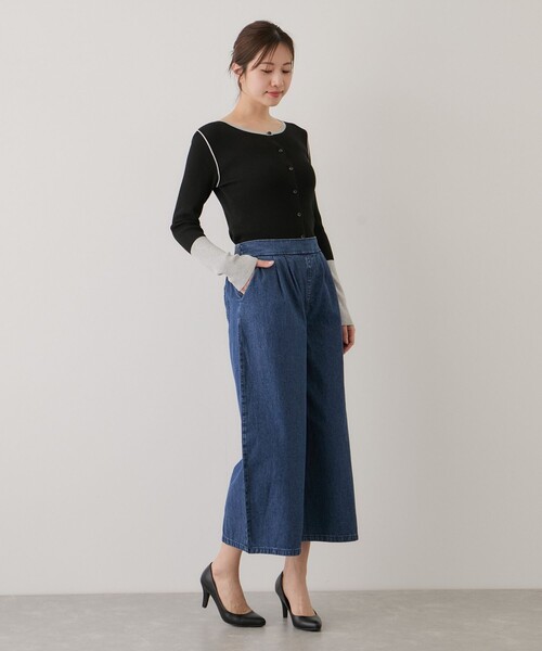 Jayro（ジャイロ）の「デニム2タックワイドパンツ（デニムパンツ・レディース・ブルー系その他4/ネイビー・M）」の16枚目の写真