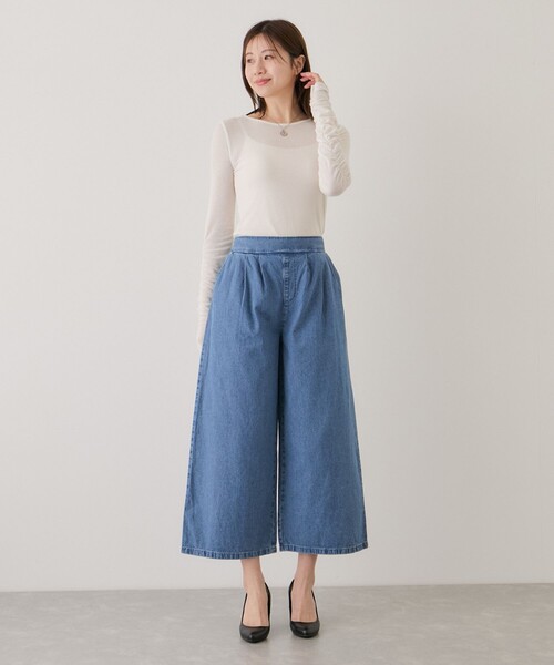 Jayro（ジャイロ）の「デニム2タックワイドパンツ（デニムパンツ・レディース・ブルー系その他4/ネイビー・M）」の22枚目の写真