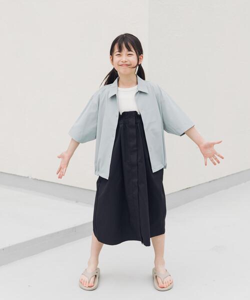 URBAN RESEARCH DOORS（アーバンリサーチドアーズ）の「『150サイズあり』『親子リンク』『UR TECH』サマシェアシャツカーディガン(KIDS)（Tシャツ/カットソー・キッズ・チャコールグレー/グリーン・120/150/135）」の21枚目の写真
