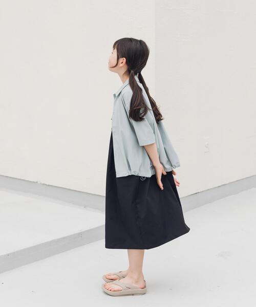 URBAN RESEARCH DOORS（アーバンリサーチドアーズ）の「『150サイズあり』『親子リンク』『UR TECH』サマシェアシャツカーディガン(KIDS)（Tシャツ/カットソー・キッズ・チャコールグレー/グリーン・120/150/135）」の22枚目の写真