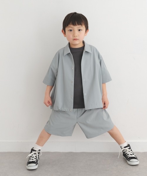 URBAN RESEARCH DOORS（アーバンリサーチドアーズ）の「『150サイズあり』『UR TECH』サマシェアシャツカーディガン(KIDS)（シャツ/ブラウス・キッズ・チャコールグレー/グリーン・120/150/135）」の11枚目の写真