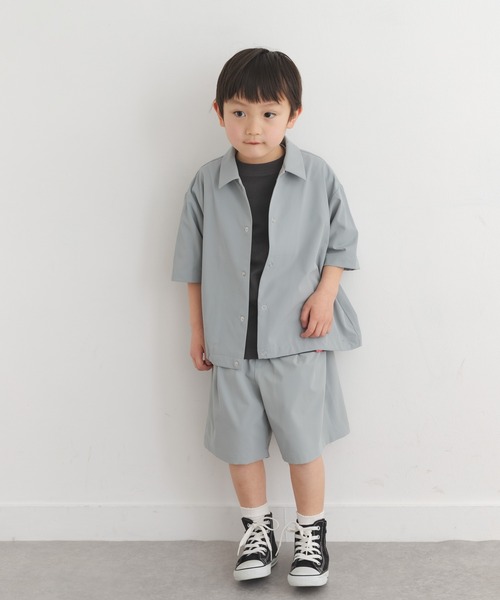 URBAN RESEARCH DOORS（アーバンリサーチドアーズ）の「『150サイズあり』『UR TECH』サマシェアシャツカーディガン(KIDS)（シャツ/ブラウス・キッズ・チャコールグレー/グリーン・120/150/135）」の12枚目の写真