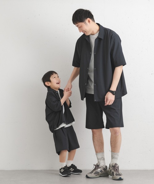 URBAN RESEARCH DOORS（アーバンリサーチドアーズ）の「『150サイズあり』『UR TECH』サマシェアシャツカーディガン(KIDS)（シャツ/ブラウス・キッズ・チャコールグレー/グリーン・120/150/135）」の17枚目の写真