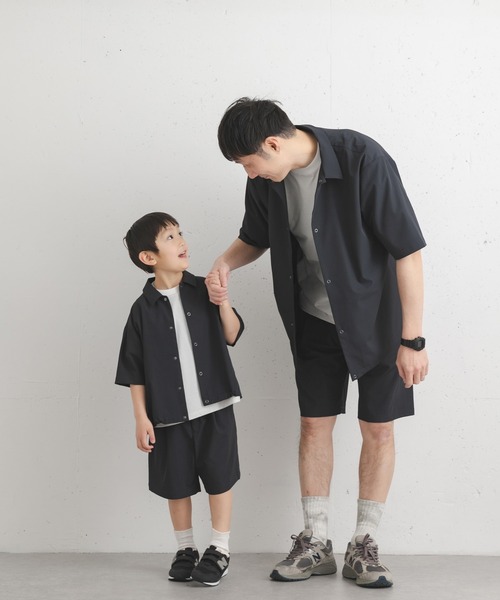 URBAN RESEARCH DOORS（アーバンリサーチドアーズ）の「『150サイズあり』『UR TECH』サマシェアシャツカーディガン(KIDS)（シャツ/ブラウス・キッズ・チャコールグレー/グリーン・120/150/135）」の18枚目の写真