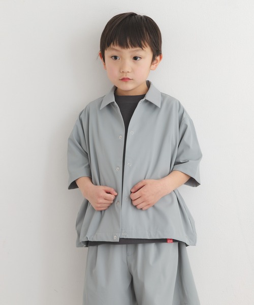 URBAN RESEARCH DOORS（アーバンリサーチドアーズ）の「『150サイズあり』『UR TECH』サマシェアシャツカーディガン(KIDS)（シャツ/ブラウス・キッズ・チャコールグレー/グリーン・120/150/135）」の8枚目の写真