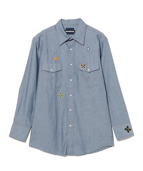 fennica(フェニカ)の「Monitaly / 刺繍ウエスタン シャツ(シャツ/ブラウス・メンズ・ブルー系その他・MEDIUM)」の1枚目の写真
