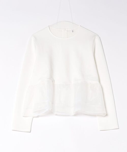 Lace Ladies(レースレディース)の「フリル レイヤード ペプラム 長袖 プルオーバー(Tシャツ/カットソー・レディース・ホワイト/グレー/ブラック・FREE)」の2枚目の写真
