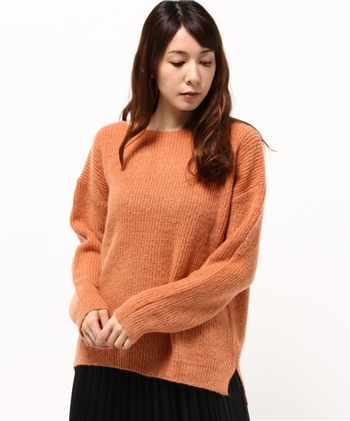 OUTLET（アウトレット）の「【Ciaopanic】モヘア混畦編ミKNITP/O（カーディガン/ボレロ・レディース・オレンジ/グレー/ブラック・FREE）」の3枚目の写真
