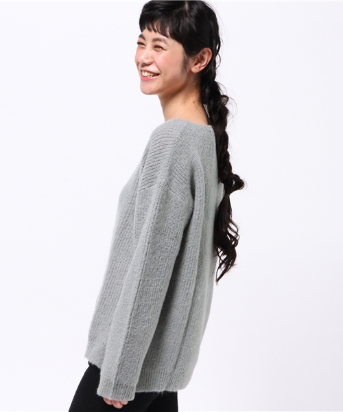 OUTLET（アウトレット）の「【Ciaopanic】モヘア混畦編ミKNITP/O（カーディガン/ボレロ・レディース・オレンジ/グレー/ブラック・FREE）」の5枚目の写真