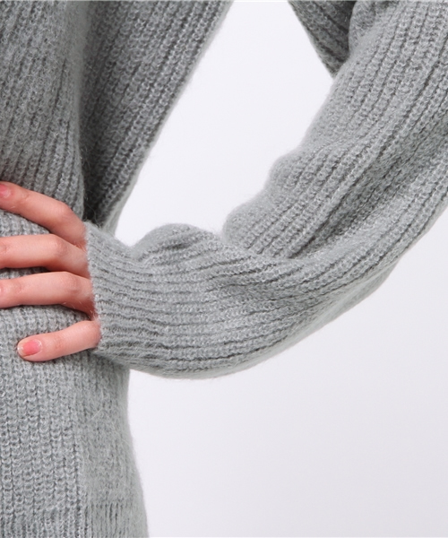 OUTLET（アウトレット）の「【Ciaopanic】モヘア混畦編ミKNITP/O（カーディガン/ボレロ・レディース・オレンジ/グレー/ブラック・FREE）」の8枚目の写真