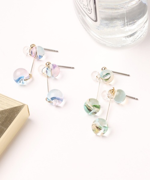 Flowering(フラワーリング)の「Clear Shiny/グラデーション/ピアス(ピアス(両耳用)・レディース・グリーン/ブルー系1/ブルー/グリーン系1・FREE)」の15枚目の写真