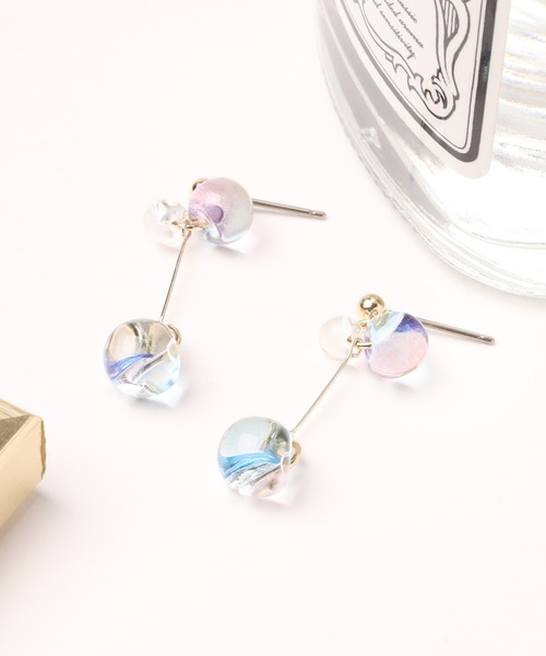 Flowering(フラワーリング)の「Clear Shiny/グラデーション/ピアス(ピアス(両耳用)・レディース・グリーン/ブルー系1/ブルー/グリーン系1・FREE)」の14枚目の写真