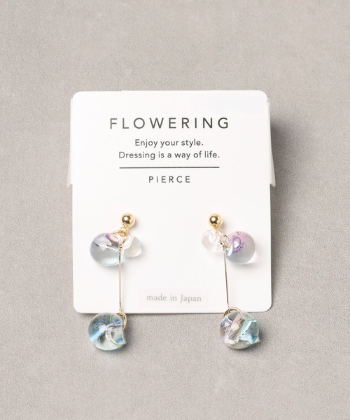 Flowering(フラワーリング)の「Clear Shiny/グラデーション/ピアス(ピアス(両耳用)・レディース・グリーン/ブルー系1/ブルー/グリーン系1・FREE)」の13枚目の写真