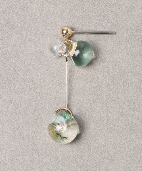 Flowering(フラワーリング)の「Clear Shiny/グラデーション/ピアス(ピアス(両耳用)・レディース・グリーン/ブルー系1/ブルー/グリーン系1・FREE)」の10枚目の写真