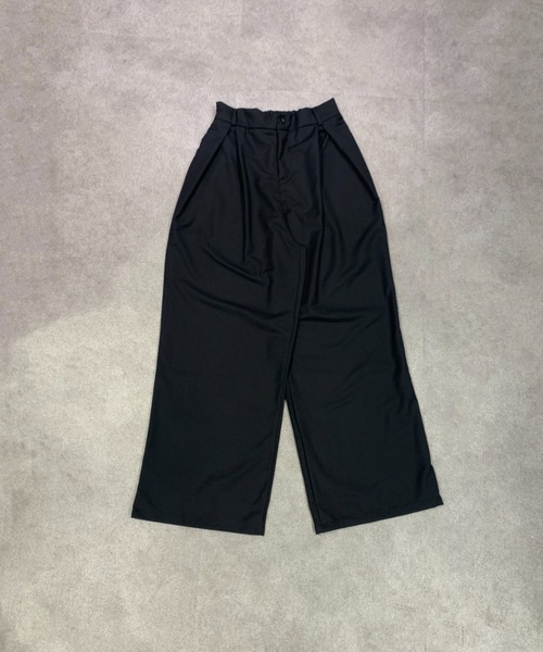 SHEPP(シープ)の「【UNISEX】ハイウエスト 深タック ワイドレッグ スラックスパンツ(スラックス・メンズ・グレー/ブラック・M/L)」の7枚目の写真