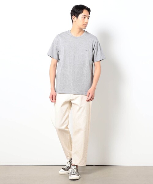 Grand PARK(グランドパーク)の「BROOKLYN OVERALL オーガニックコットン クルーネックTシャツ(Tシャツ/カットソー・メンズ・ネイビー/グレー/ホワイト/ブラック・L/XL/M)」の5枚目の写真
