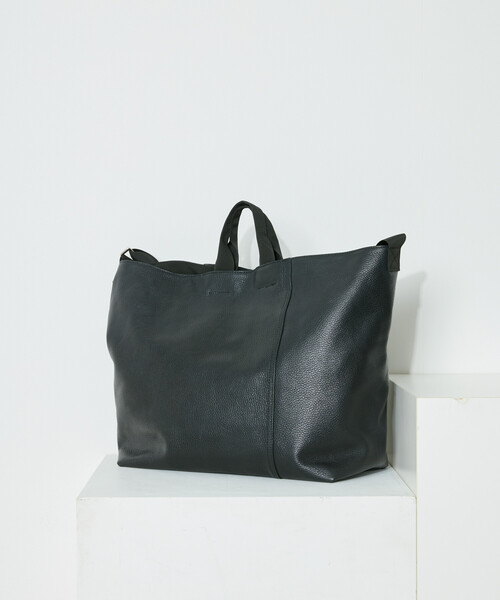 Firsthand（ファーストハンド）の「Firsthand/ファーストハンド 2WAY Leather Messenger Bag / 2WAYレザーメッセンジャーバッグ / 牛革 / 撥水レザー（ショルダーバッグ・メンズ・ブラック・ONE SIZE）」の3枚目の写真