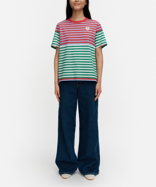 セール】【kioski】 Tasaraita Unikko / t-shirt（Tシャツ/カットソー